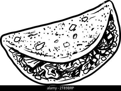 Tacos Birria Taco Quesabirria Quesadilla dessin Art Illustration Vector Illustration de Vecteur