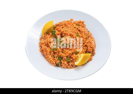 Traditionnel délicieux plats turcs bulgur salade kisir Banque D'Images