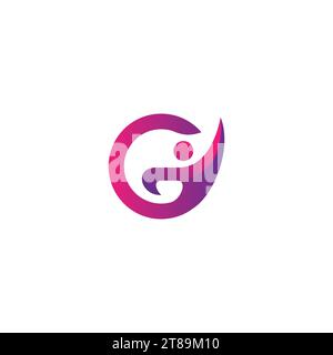 G People Spirit logo Design simple Illustration de Vecteur