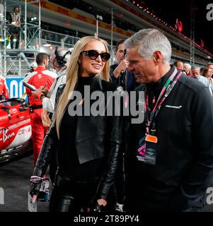 Las Vegas, Vereinigte Staaten. 18 novembre 2023. 18 novembre 2023, Las Vegas Street circuit, Las Vegas, FORMULE 1 HEINEKEN SILVER LAS VEGAS GRAND PRIX 2023, dans l'image Paris Hilton Credit : dpa/Alamy Live News Banque D'Images