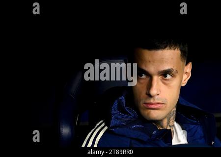 Gianluca Scamacca, de l'Italie, est en tête lors du match de football du Groupe C des qualifications Euro 2024 2024 entre l'Italie et la Macédoine du Nord au stade Olimpico de Rome (Italie), le 17 novembre 2023. Banque D'Images