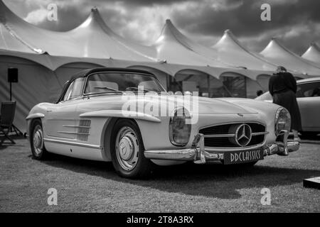 Mercedes 300 SL, exposée au salon privé Concours d’Elégance qui se tient au Palais de Blenheim. Banque D'Images