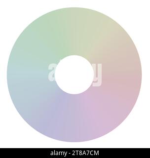 Texture arc-en-ciel d'un CD ou d'un DVD. Disque compact irisé pour les présentations et le design. 3D rendu. Image générée numériquement. Isolé sur W Banque D'Images