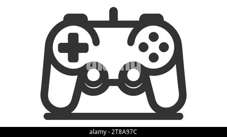 Symbole de jeu minimal - Stream Modern Games - icône de manette sans fil - Vector. Illustration de Vecteur