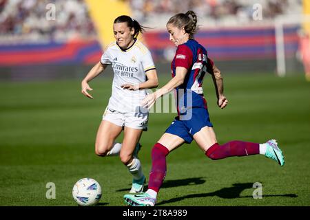 Barcelone, Espagne. 19 novembre 2023. BARCELONE, ESPAGNE - NOVEMBRE 19 : .Ona Batlle du FC Barcelone pendant le match de Liga F entre le FC Barcelone et le Real Madrid au Estadi Olimpic Lluis Companys le 19 novembre 2023 à Barcelone, Espagne (crédit image : © Gerard Franco/DAX via ZUMA Press Wire) USAGE ÉDITORIAL UNIQUEMENT! Non destiné à UN USAGE commercial ! Banque D'Images