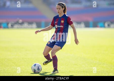 Barcelone, Espagne. 19 novembre 2023. BARCELONE, ESPAGNE - NOVEMBRE 19 : .Aitana Bonmati du FC Barcelonadure le match de Liga F entre le FC Barcelone et le Real Madrid au Estadi Olimpic Lluis Companys le 19 novembre 2023 à Barcelone, Espagne (image de crédit : © Gerard Franco/DAX via ZUMA Press Wire) USAGE ÉDITORIAL UNIQUEMENT! Non destiné à UN USAGE commercial ! Banque D'Images