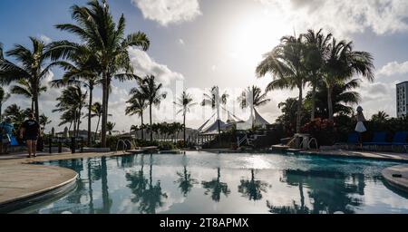 Un gros plan de Ritz-Carlton, St. Thomas, USVI Pool Banque D'Images