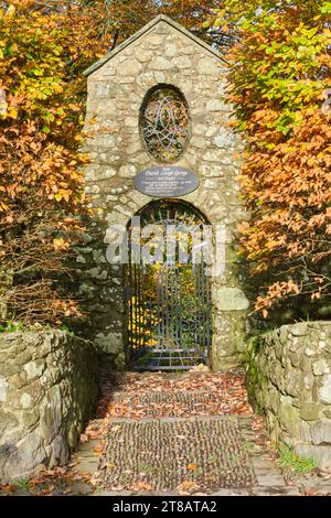 Tombe de Lloyd George à Llanystumdwy, Criccieth, Gwynedd, pays de Galles Banque D'Images