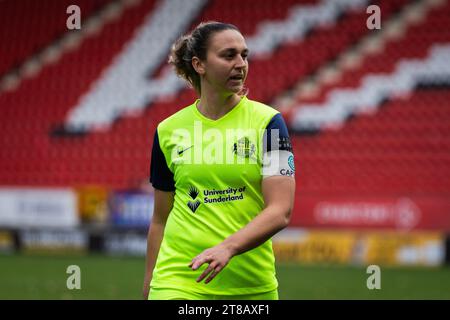 ROYAUME-UNI. 19 novembre 2023. Londres, Angleterre, 19 novembre 2023 Brianna Westrup (27 Sunderland) en action lors du match de championnat féminin entre Charlton Athletic et Sunderland à la Vallée de Londres, Angleterre (PEDRO PORRU/SPP) crédit : SPP Sport Press photo. /Alamy Live News Banque D'Images