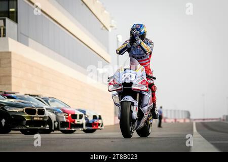 17 novembre 2023 : qualification pour le Qatar Grand Prix de MotoGP sur le circuit International de Losail. Alex Marquez Banque D'Images