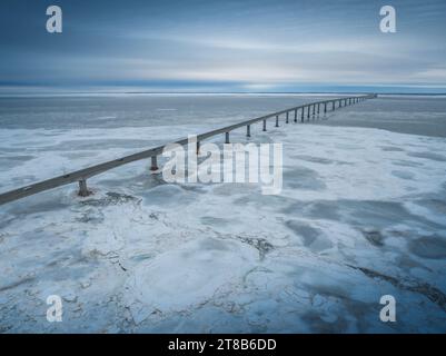 Pont de la Confédération traversant le passage Abegweit du détroit de Northumberland, reliant la province de l'Île-du-Prince-Édouard au Nouveau-Brunswick Banque D'Images