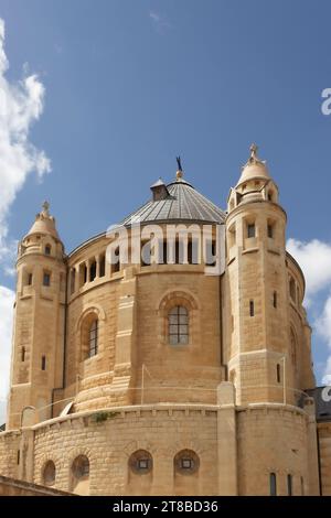 Abbaye de la Dormition, Mont Sion, Vieille ville de Jérusalem, Israël. Une abbaye catholique appartenant à l'ordre bénédictin à Jérusalem, sur le mont Sion, j Banque D'Images