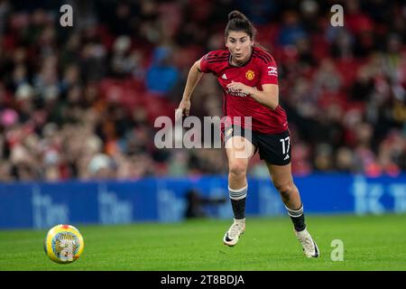 Manchester le dimanche 19 novembre 2023. Lucia Garcia #17 du Manchester United WFC lors du match de la Barclays FA Women's Super League entre Manchester United et Manchester City à Old Trafford, Manchester le dimanche 19 novembre 2023. (Photo : Mike Morese | MI News) crédit : MI News & Sport / Alamy Live News Banque D'Images