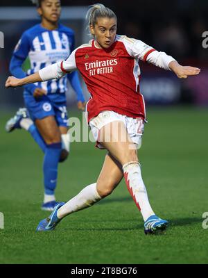 Crawley, Royaume-Uni. 19 novembre 2023. Alessia Russo d'Arsenal lors du match de Barclays Women's Super League entre Brighton & Hove Albion et Arsenal au Broadfield Stadium de Crawley. Crédit : James Boardman/Alamy Live News Banque D'Images