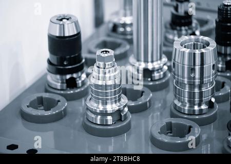 Outils de fraisage pour machines CNC, conception dustriale, concept de technologie d'ingénierie Banque D'Images