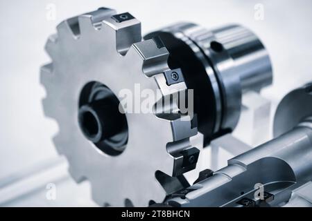 Outils de fraisage pour machines CNC, conception dustriale, concept de technologie d'ingénierie Banque D'Images