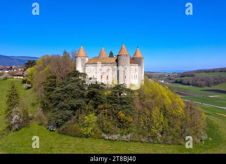 Château de Champvent, Château de Champvent, Champvent, Canton de Vaud, Suisse Banque D'Images