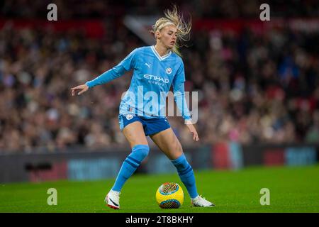 Manchester le dimanche 19 novembre 2023. Chloe Kelly #9 de Manchester City lors du match de Super League féminine de Barclays FA entre Manchester United et Manchester City à Old Trafford, Manchester le dimanche 19 novembre 2023. (Photo : Mike Morese | MI News) crédit : MI News & Sport / Alamy Live News Banque D'Images