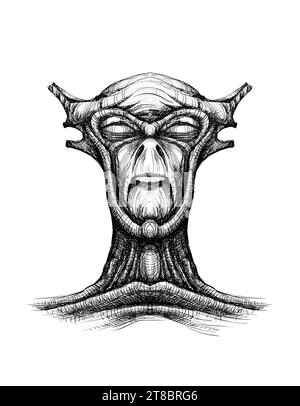 Créature extraterrestre - peinture numérique Banque D'Images