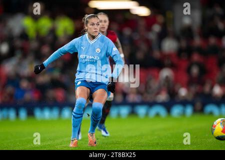 Manchester le dimanche 19 novembre 2023. Filippa Angeldahl #12 de Manchester City lors du match de Super League féminine de Barclays FA entre Manchester United et Manchester City à Old Trafford, Manchester le dimanche 19 novembre 2023. (Photo : Mike Morese | MI News) crédit : MI News & Sport / Alamy Live News Banque D'Images