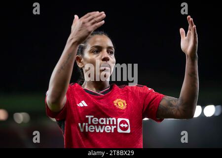 Manchester le dimanche 19 novembre 2023. Geyse #23 du Manchester United WFC lors du match de la Barclays FA Women's Super League entre Manchester United et Manchester City à Old Trafford, Manchester le dimanche 19 novembre 2023. (Photo : Mike Morese | MI News) crédit : MI News & Sport / Alamy Live News Banque D'Images