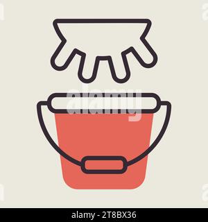 Pis de vache et seaux. Icône de vecteur de lait frais. Enseigne de produits laitiers. Symbole graphique pour la conception de sites Web et d'applications de cuisine, logo, application, interface utilisateur Illustration de Vecteur