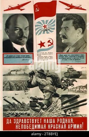 DMITRY MOOR (1883-1946) artiste et concepteur d'affiches russe. Lomg vit l'Armée rouge - 1942 Banque D'Images