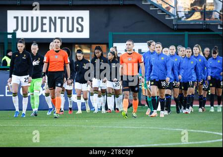 Biella, Italie. 19 novembre 2023. Biella, Italie, 19 novembre 2023 : les équipes entrent sur le terrain Juventus vs inter (Marangon Andrea/SPP) crédit : SPP Sport Press photo. /Alamy Live News Banque D'Images