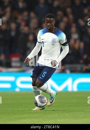 Londres, Royaume-Uni. 17 novembre 2023. Marc Guehi (E) au match de qualification Angleterre - Malte UEFA Euro 2024 au stade de Wembley, Londres, Royaume-Uni, le 17 novembre 2023. Crédit : Paul Marriott/Alamy Live News Banque D'Images