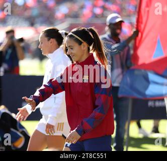 Sabadell, Barcelone, Espagne. 19 novembre 2023. Barcelone Espagne 19.11.2023 Aitana Bonmati ( FC Barcelone) joue lors de la Liga F entre le FC Barcelone et le Real Madrid à l'Estadi Olimpic Lluis Companys le 19 novembre 2023 à Barcelone. (Image de crédit : © Xavi Urgeles/ZUMA Press Wire) USAGE ÉDITORIAL SEULEMENT! Non destiné à UN USAGE commercial ! Banque D'Images