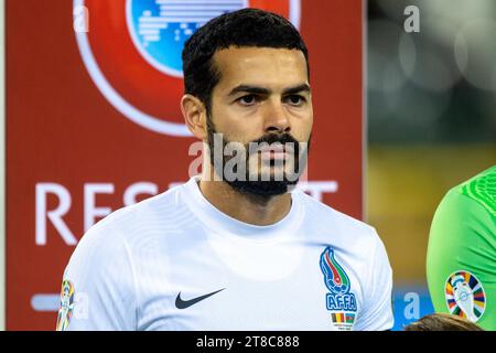 Bruxelles, Belgique. 19 novembre 2023. Emin Makhmudov, de l'Azerbaïdjan, lors du match du Groupe F du Championnat d'Europe de l'UEFA 2024 entre la Belgique et l'Azerbaïdjan au Stade Roi Baudouin à Bruxelles, Belgique, le 19 novembre 2023 (photo Andrew SURMA/ crédit : SIPA USA/Alamy Live News Banque D'Images