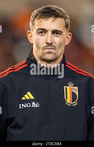 Bruxelles, Belgique. 19 novembre 2023. Timothy Castagne, de Belgique, lors du match du Groupe F du Championnat d'Europe de l'UEFA 2024 entre la Belgique et l'Azerbaïdjan au Stade Roi Baudouin à Bruxelles, Belgique, le 19 novembre 2023 (photo par Andrew SURMA/ crédit : SIPA USA/Alamy Live News Banque D'Images