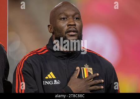 Bruxelles, Belgique. 19 novembre 2023. Romelu Lukaku de Belgique lors du match du Groupe F du Championnat d'Europe de l'UEFA 2024 entre la Belgique et l'Azerbaïdjan au Stade Roi Baudouin à Bruxelles, Belgique, le 19 novembre 2023 (photo par Andrew SURMA/ crédit : SIPA USA/Alamy Live News Banque D'Images