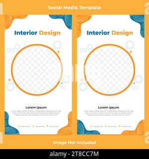 modèle abstrait de l'histoire des médias sociaux dessiné à la main Illustration de Vecteur