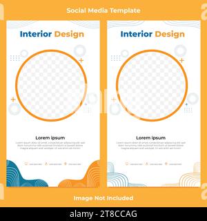 modèle abstrait de l'histoire des médias sociaux dessiné à la main Illustration de Vecteur