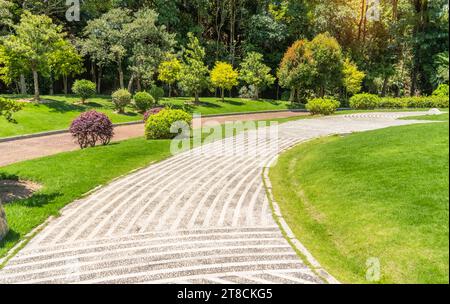 chemin menant à travers un jardin Banque D'Images