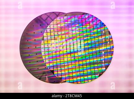 Disque semi-conducteur en silicium Banque D'Images