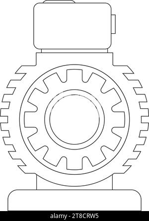 Symbole de moteur électrique illustration vecteur logo. Illustration de Vecteur