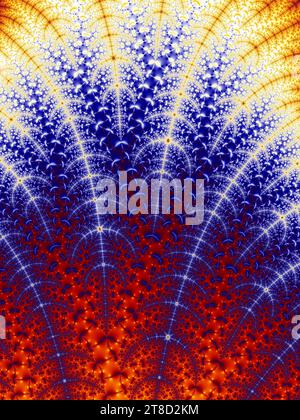 Abstract Peacock Feathers Fractal Illustration générée par ordinateur Banque D'Images