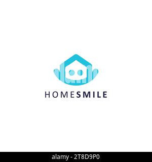 Symbole du logo Home Smile. Icône sourire à la maison Illustration de Vecteur