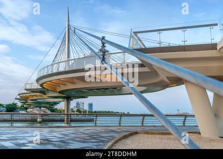 Lusail, Qatar - 18 novembre 2023 : Pont Lusail Île Qetaifan Lusail boulevard Qatar Banque D'Images