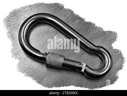 DIN 8004 crochet lien acier inoxydable gros plan Banque D'Images