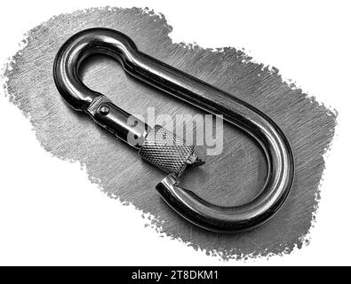 DIN 8004 crochet lien acier inoxydable gros plan Banque D'Images