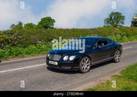 2007 Noir Bentley Continental 3998 cc essence automatique British Luxury Berline Banque D'Images