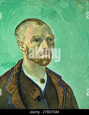 'Autoportrait dédié à Paul Gauguin, 1888 (huile sur toile) de l'artiste Gogh, Vincent van (1853-90) / Néerlandais' Illustration de Vecteur