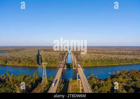 Vue aérienne du pont Dolly Parton Banque D'Images