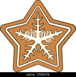 Étoile en pain d'épice. Dessin animé. Illustration vectorielle Illustration de Vecteur