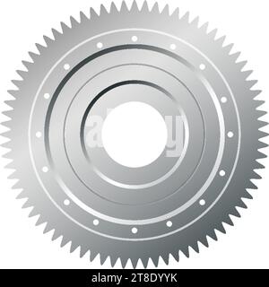 Icône de vecteur d'engrenage isolée,cogs,Paramètres avec style plat Illustration de Vecteur