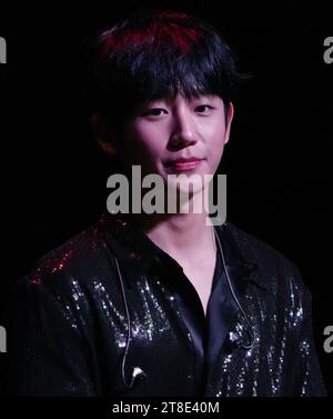 Jung HAE in 2023 JUNG HAE IN Fan Meeting THE 10E SAISON - Los Angeles qui s'est tenue au Saban Theatre à Beverly Hills, CA le dimanche 19 novembre 2023. (Photo de Sthanlee B. Mirador/Sipa USA) Banque D'Images