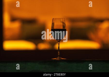 Un verre de vin rouge / impression artistique Banque D'Images